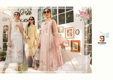 Shraddha Designer M Prints Vol 2 Cotton Embroidery Work Salwar Kameez