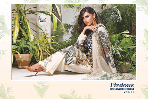 Shree Fab Firdous Exclusive Collection 11 Heavy Embroidery Work Salwar Suits