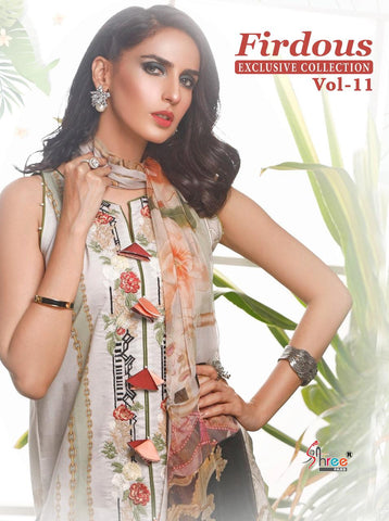 Shree Fab Firdous Exclusive Collection 11 Heavy Embroidery Work Salwar Suits