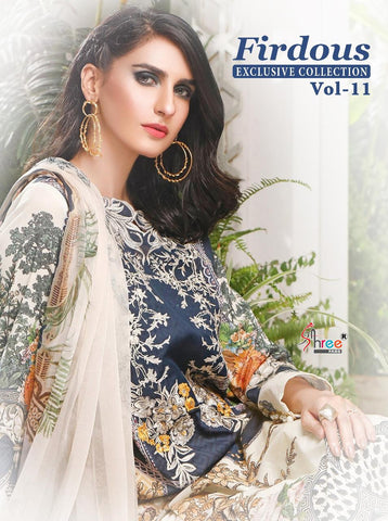 Shree Fab Firdous Exclusive Collection 11 Heavy Embroidery Work Salwar Suits