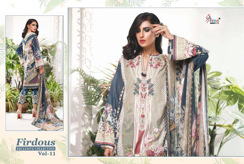 Shree Fab Firdous Exclusive Collection 11 Heavy Embroidery Work Salwar Suits
