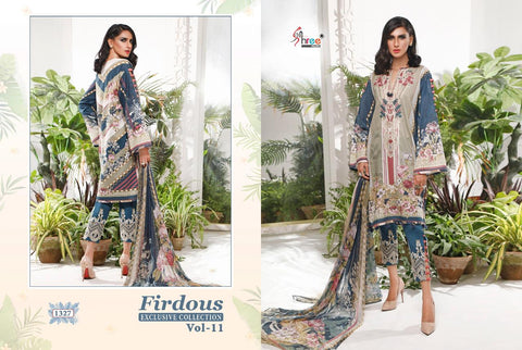 Shree Fab Firdous Exclusive Collection 11 Heavy Embroidery Work Salwar Suits