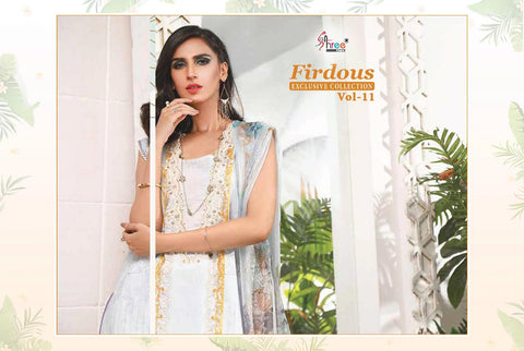 Shree Fab Firdous Exclusive Collection 11 Heavy Embroidery Work Salwar Suits