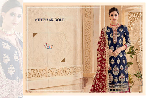 Shree Fab Presents Mutiyaar Gold Fox Georgette Pakistani Salwar Suits