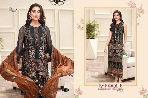 SHREE FABS BAROQUE VOL 3 EMBROIDERED DESIGNER SUIT COLLECTION