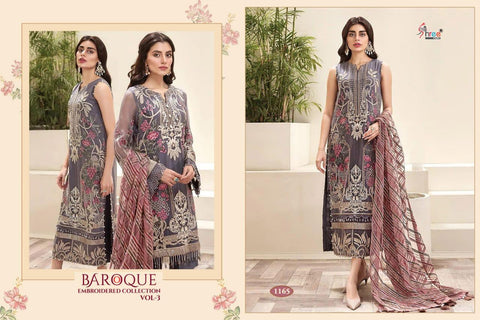 SHREE FABS BAROQUE VOL 3 EMBROIDERED DESIGNER SUIT COLLECTION