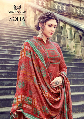 Siddhi Sagar Presents Sofia Pure Pashmina Printed Fancy Designer Salwar Kameez