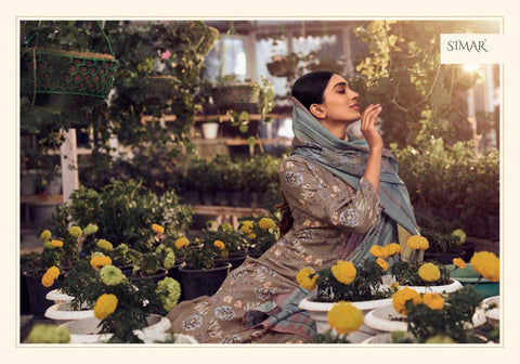 Simer Glossy Launched Gunjan Pashmina Printed Embroidery Work Fancy Designer Salwar Kameez