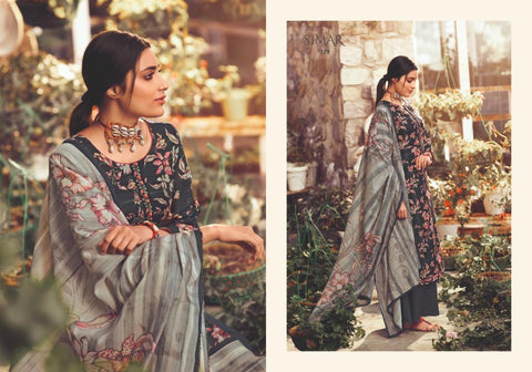 Simer Glossy Launched Gunjan Pashmina Printed Embroidery Work Fancy Designer Salwar Kameez