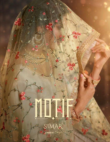 Simar Glossy Presents Motif Tussar Silk Embroidery Work Fancy Designer Salwar Suits