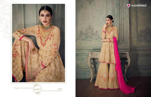 Aashirwad Creation Simona Sharara Georgrette Designer Salwar Kameez