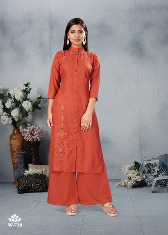 Snapstyle Presents Classic Cotton Slub Embroidery Work Stylish Designer Kurtis Collection