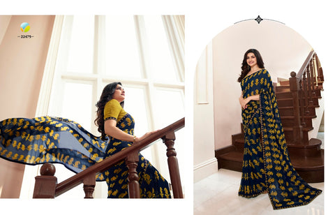 VINAY SHEESHA STARWALK VOL 54 DESIGNER PARTYWEAR GEORGETTE SAREES