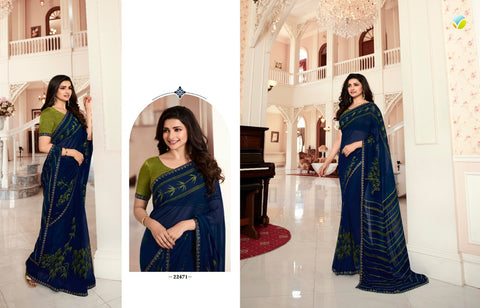 VINAY SHEESHA STARWALK VOL 54 DESIGNER PARTYWEAR GEORGETTE SAREES