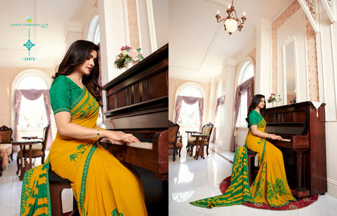 VINAY SHEESHA STARWALK VOL 54 DESIGNER PARTYWEAR GEORGETTE SAREES