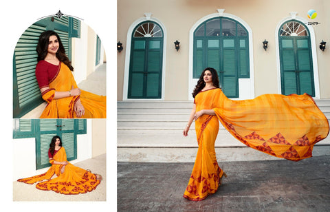 VINAY SHEESHA STARWALK VOL 54 DESIGNER PARTYWEAR GEORGETTE SAREES