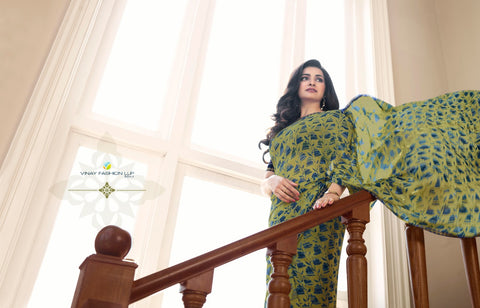 VINAY SHEESHA STARWALK VOL 54 DESIGNER PARTYWEAR GEORGETTE SAREES