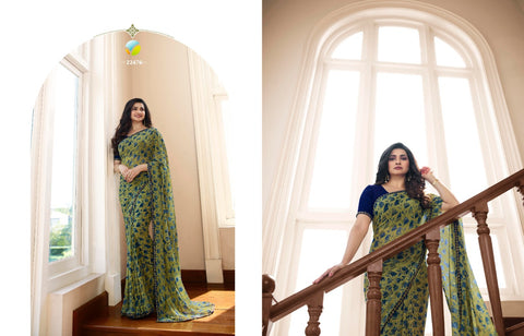 VINAY SHEESHA STARWALK VOL 54 DESIGNER PARTYWEAR GEORGETTE SAREES