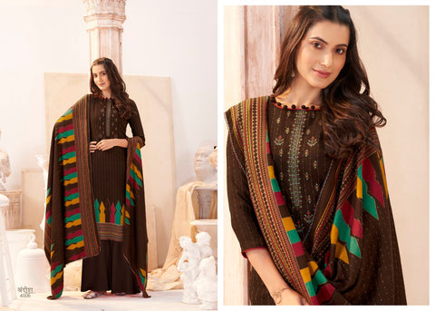 Sumyra Presents Bandish Pashmina Printed Embroidery Work Fancy Designer Salwar Kameez