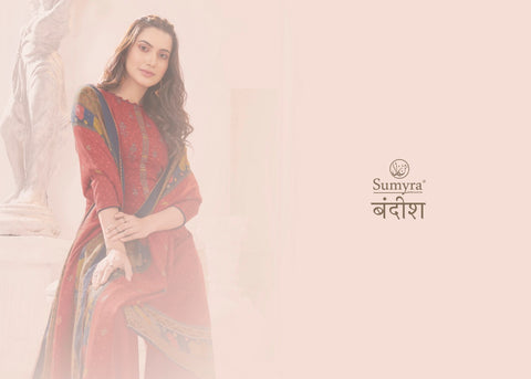 Sumyra Presents Bandish Pashmina Printed Embroidery Work Fancy Designer Salwar Kameez