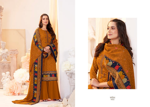Sumyra Presents Bandish Pashmina Printed Embroidery Work Fancy Designer Salwar Kameez