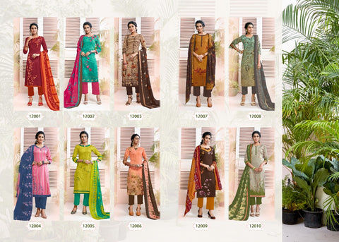 SURYAJYOTI PRESENTS NARGIS VOL 12 COTTON SALWAR SUIT COLLECTION