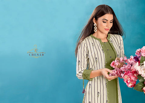 Swagat Chenab Fancy Designer Kurti Collection Western Cotton Shrug