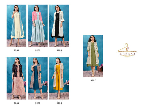Swagat Chenab Fancy Designer Kurti Collection Western Cotton Shrug