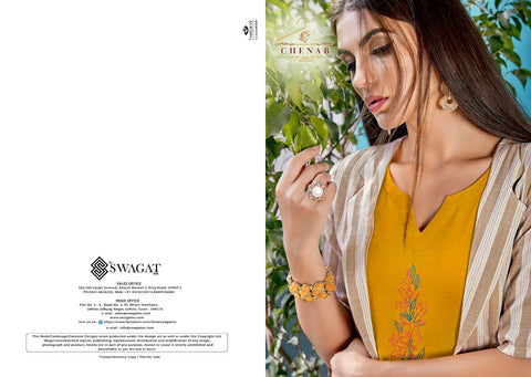 Swagat Chenab Fancy Designer Kurti Collection Western Cotton Shrug