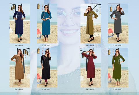Sweety Fashion Presents Sky Rayon Fancy Designer Kurtis Collection