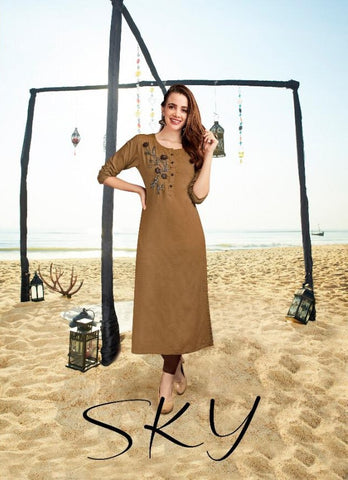 Sweety Fashion Presents Sky Rayon Fancy Designer Kurtis Collection