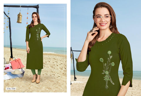 Sweety Fashion Presents Sky Rayon Fancy Designer Kurtis Collection