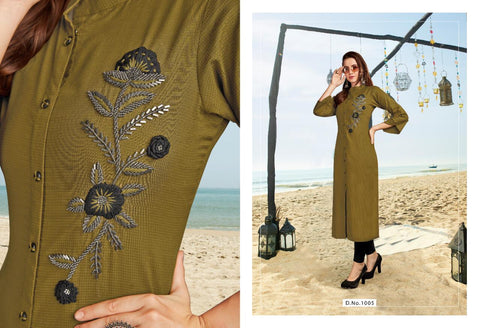 Sweety Fashion Presents Sky Rayon Fancy Designer Kurtis Collection