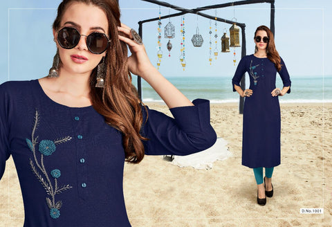 Sweety Fashion Presents Sky Rayon Fancy Designer Kurtis Collection