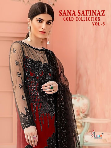 Shree Fab Sana Safinaz Gold WITH HEAVY EMBRODERY Collection