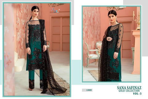 Shree Fab Sana Safinaz Gold WITH HEAVY EMBRODERY Collection