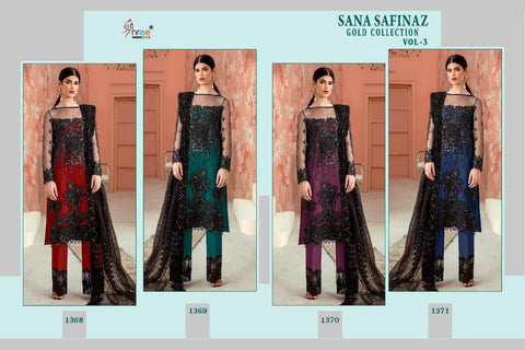 Shree Fab Sana Safinaz Gold WITH HEAVY EMBRODERY Collection