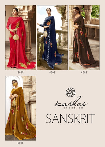 Kashvi Creation Presents Sanskrit  Heavy Pakistani Saree Collection