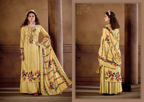 Sargam Prints Presents Gulzar Pashmina Printed Embroidery Work Fancy Designer Salwar Suits