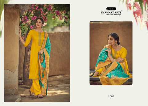 Shahnaz Arts Diyah Tussar Silk With Embroidery Work Salwar Kameez
