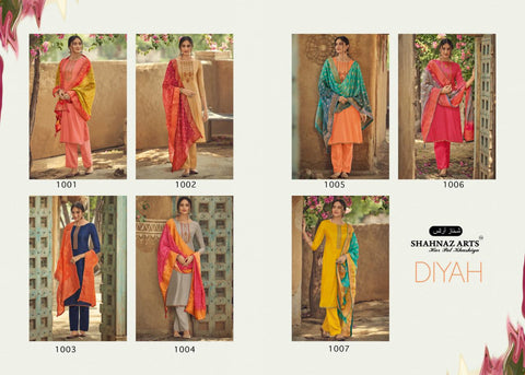Shahnaz Arts Diyah Tussar Silk With Embroidery Work Salwar Kameez