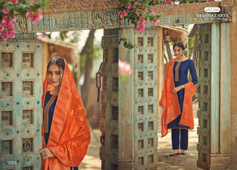 Shahnaz Arts Diyah Tussar Silk With Embroidery Work Salwar Kameez