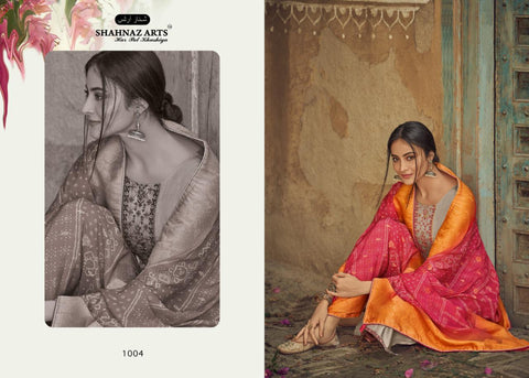 Shahnaz Arts Diyah Tussar Silk With Embroidery Work Salwar Kameez