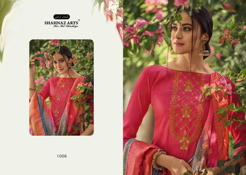 Shahnaz Arts Diyah Tussar Silk With Embroidery Work Salwar Kameez
