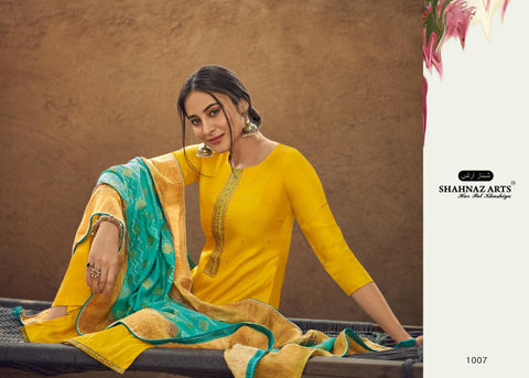 Shahnaz Arts Diyah Tussar Silk With Embroidery Work Salwar Kameez