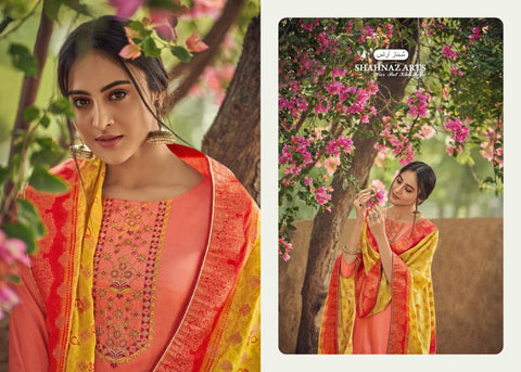 Shahnaz Arts Diyah Tussar Silk With Embroidery Work Salwar Kameez