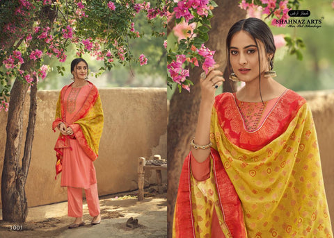 Shahnaz Arts Diyah Tussar Silk With Embroidery Work Salwar Kameez