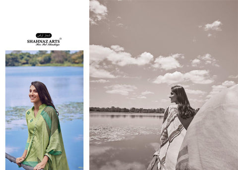 Shahnaz Arts Enara Jam Silk Cotton Embroidery Designer Work Suits