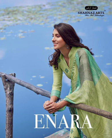 Shahnaz Arts Enara Jam Silk Cotton Embroidery Designer Work Suits