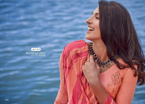 Shahnaz Arts Enara Jam Silk Cotton Embroidery Designer Work Suits